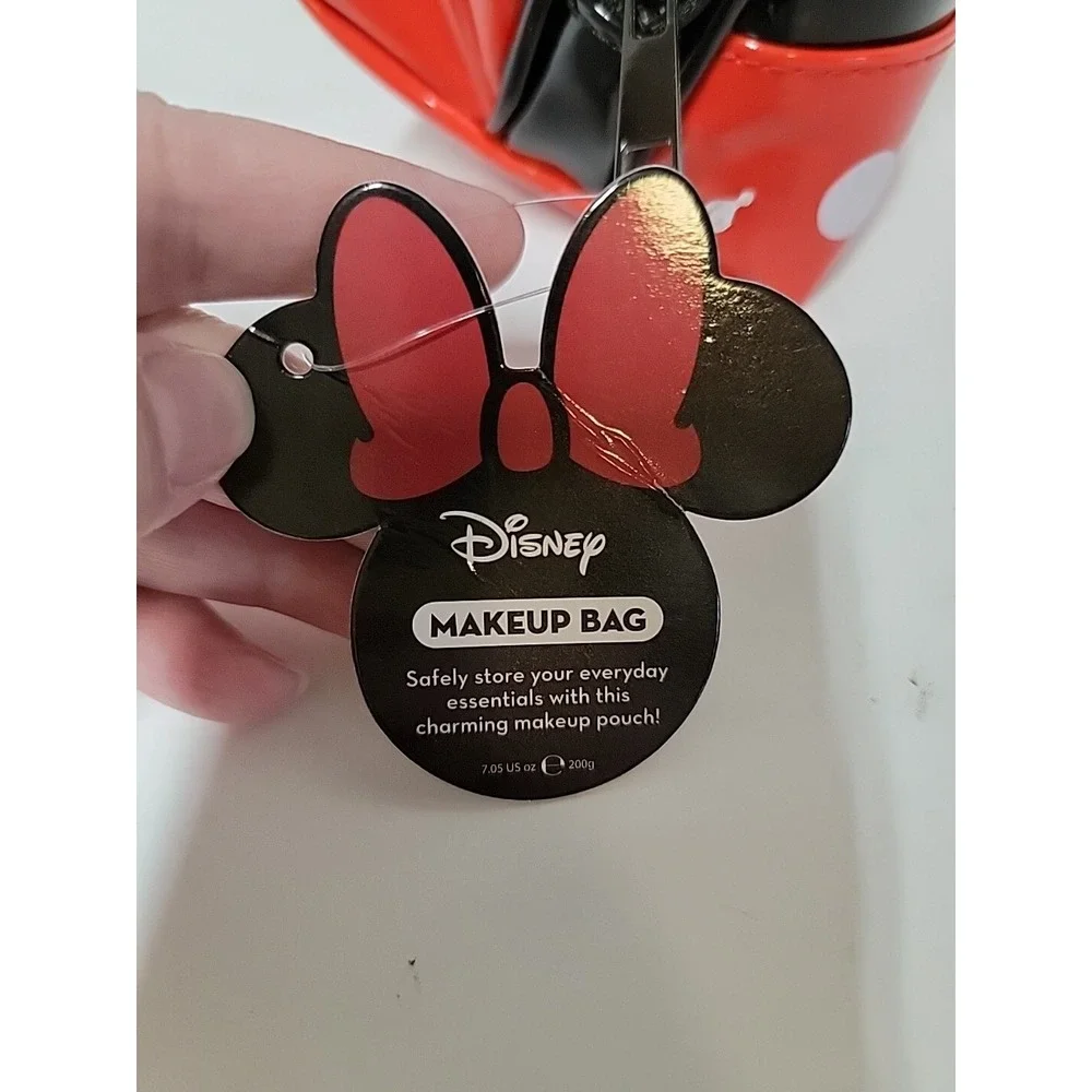 The Creme Shop Disney Minnie Mouse Makeup Cosmetic Bag Red Black White Multi new